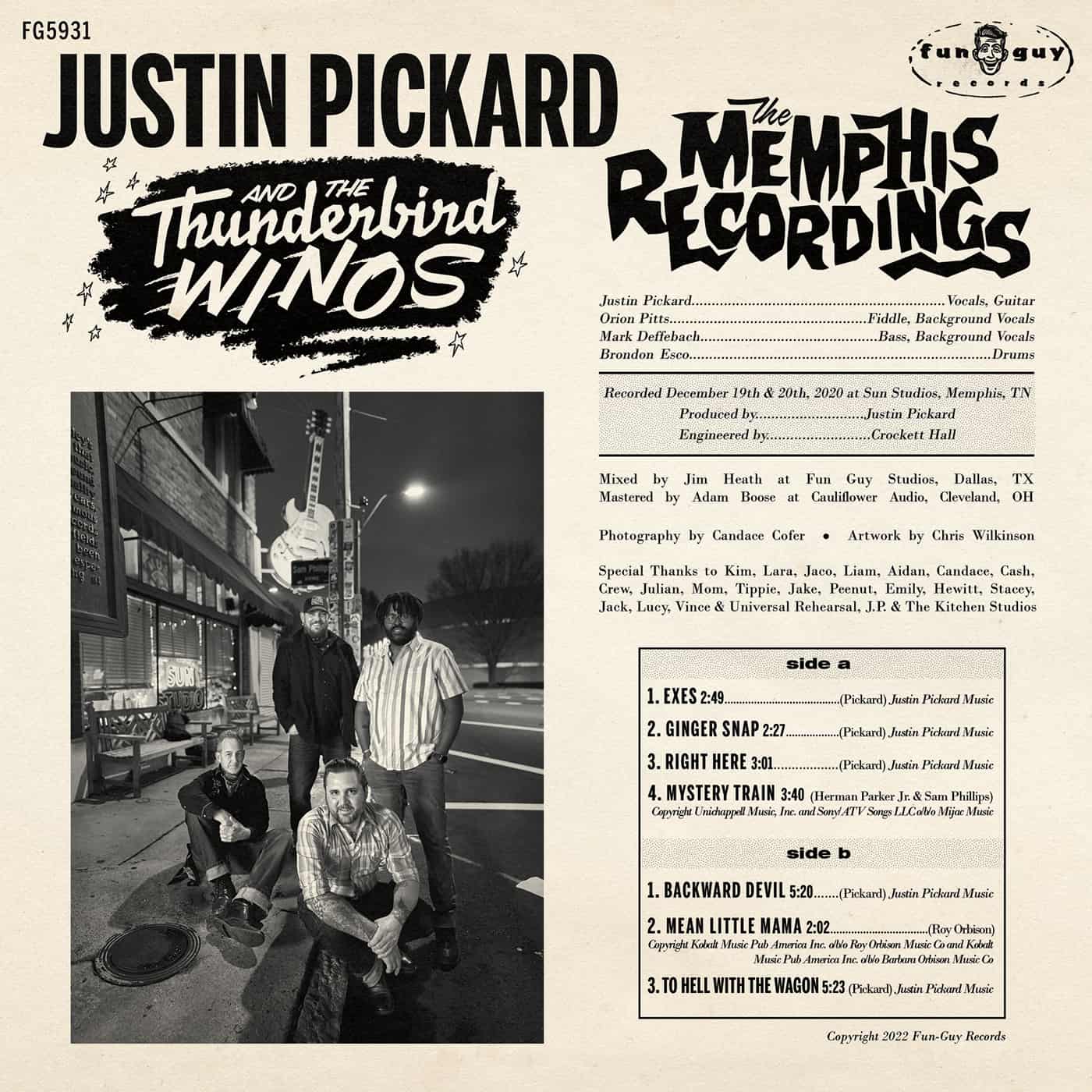 Justin Pickard And The Thunderbird Winos The Memphis Recordings Fun